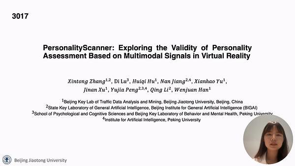 PersonalityScanner: Exploring the Validity of Personality Assessment Based on Multimodal Signals in Virtual Reality