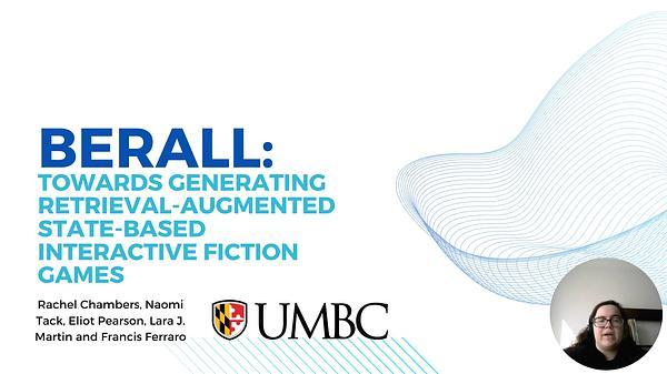 BERALL: Generating Retrieval-augmented State-based Interactive Fiction Games