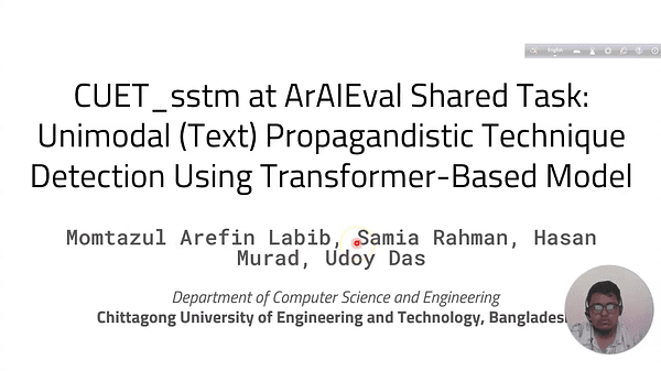 CUET_sstm at ArAIEval Shared Task: Unimodal (Text) Propagandistic Technique Detection Using Transformer-Based Model