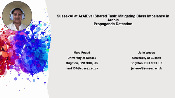 SussexAI at ArAIEval Shared Task: Mitigating Class Imbalance in Arabic Propaganda Detection