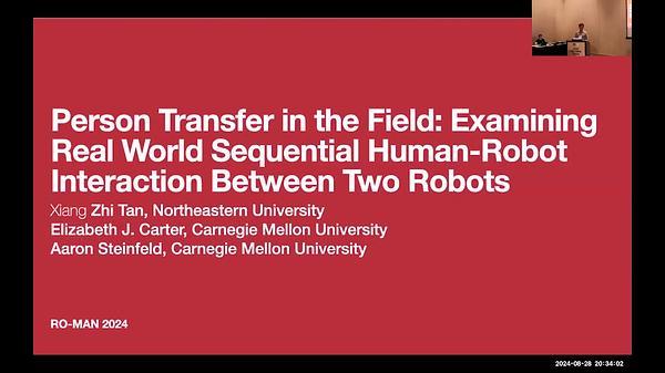 Person Transfer in the Field: Examining Real World Sequential Human-Robot Interaction between Two Robots
