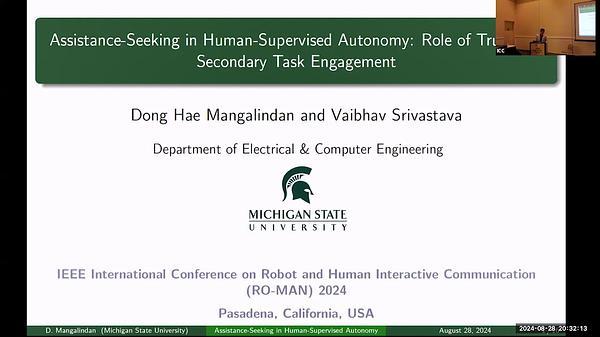 Assistance-Seeking in Human-Supervised Autonomy: Role of Trust and Secondary Task Engagement