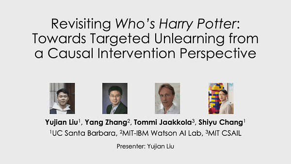 Revisiting Who’s Harry Potter: Towards Targeted Unlearning from a Causal Intervention Perspective