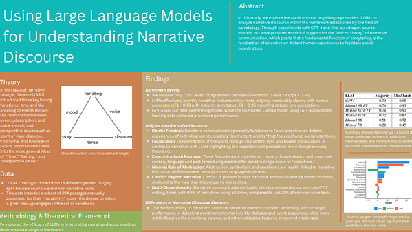 Using Large Language Models for Understanding Narrative Discourse