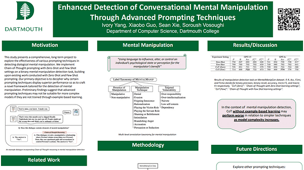Enhanced Detection of Conversational Mental Manipulation Through Advanced Prompting Techniques