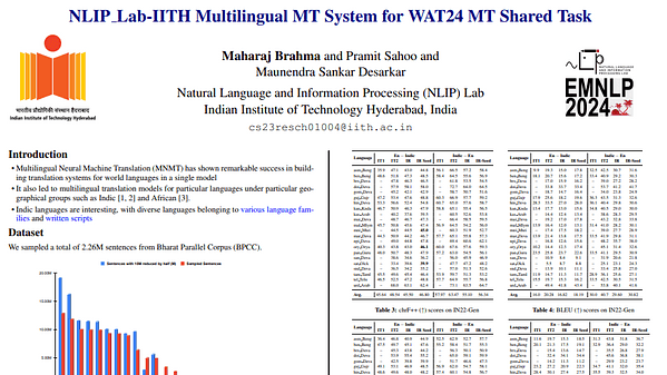 NLIP_Lab-IITH Multilingual MT System for WAT24 MT Shared Task