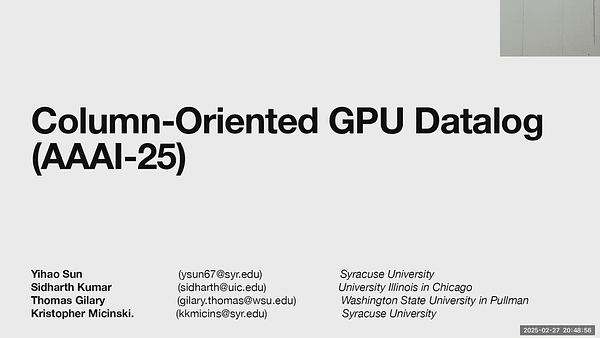 Column-Oriented Datalog on the GPU