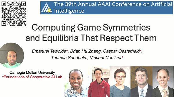 Computing Game Symmetries and Equilibria That Respect Them