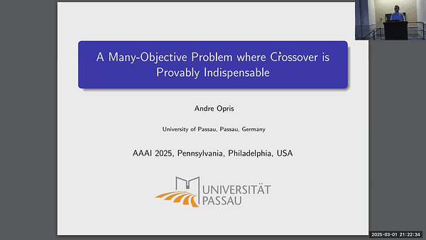 A Many-Objective Problem Where Crossover Is Provably Indispensable