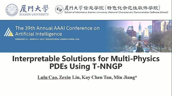 Interpretable Solutions for Multi-Physics PDEs Using T-NNGP