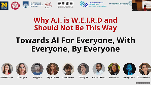 Why AI Is WEIRD and Shouldn't Be This Way: Towards AI for Everyone, with Everyone, by Everyone