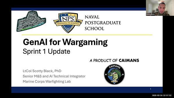 GenAI for Wargaming - Sprint 1 - Scenario Generation using LLMs