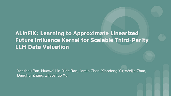 ALinFiK: Learning to Approximate Linearized Future Influence Kernel for Scalable Third-Parity LLM Data Valuation