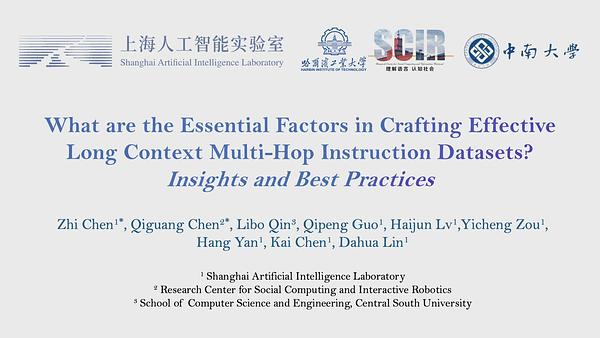 What are the Essential Factors in Crafting Effective Long Context Multi-Hop Instruction Datasets? Insights and Best Practices