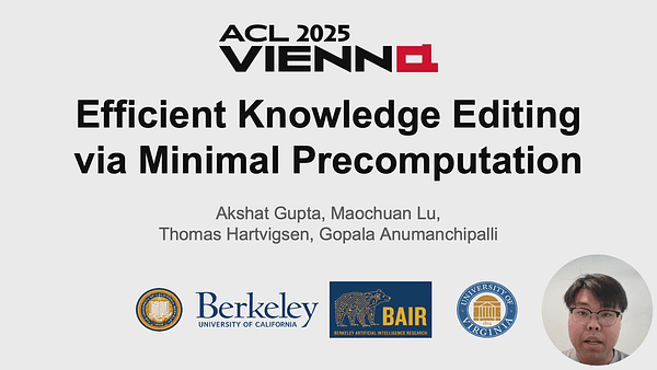 Efficient Knowledge Editing via Minimal Precomputation