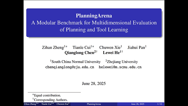 PlanningArena: A Modular Benchmark for Multidimensional Evaluation of Planning and Tool Learning