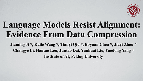 Language Models Resist Alignment: Evidence From Data Compression