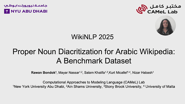 Proper Noun Diacritization for Arabic Wikipedia: A Benchmark Dataset