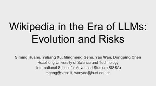 Wikipedia in the Era of LLMs: Evolution and Risks