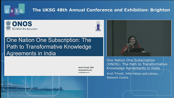 Joint Session : One Nation One Subscription (ONOS): The Path to Transformative Knowledge Agreements in India / Open Educational Resources and sources: Initiatives from Government of India and Higher Education-al Institutions