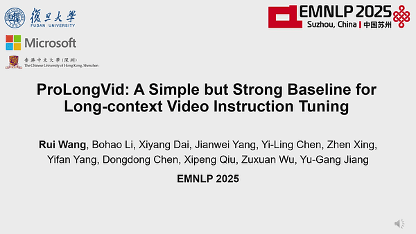 ProLongVid: A Simple but Strong Baseline for Long-context Video Instruction Tuning