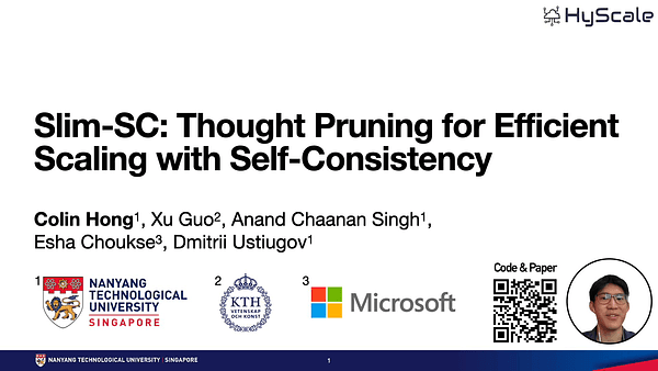 Slim-SC: Thought Pruning for Efficient Scaling with Self-Consistency