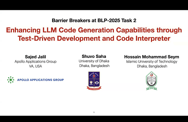 Barrier Breakers at BLP-2025 Task 2: Enhancing LLM Code Generation Capabilities through Test-Driven Development and Code Interpreter