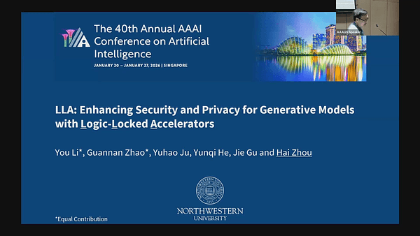 LLA: Enhancing Security and Privacy for Generative Models with Logic-Locked Accelerators