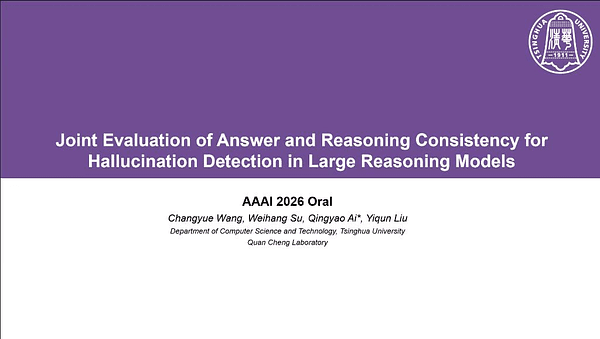 Joint Evaluation of Answer and Reasoning Consistency for Hallucination Detection in Large Reasoning Models