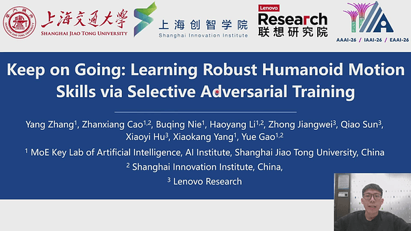 Keep On Going: Learning Robust Humanoid Motion Skills via Selective Adversarial Training