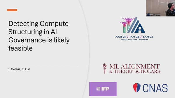 Detecting Compute Structuring in AI Governance Is Likely Feasible