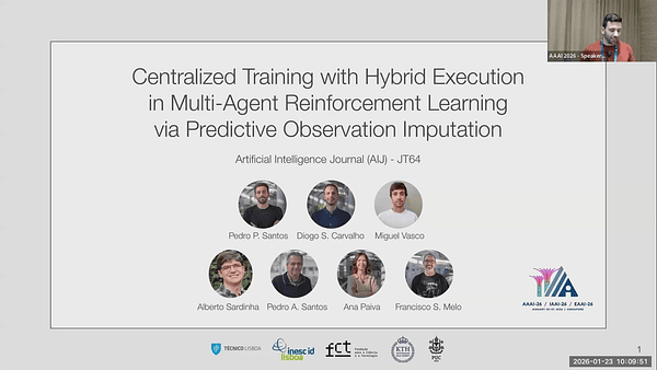 Centralized training with hybrid execution in multi-agent reinforcement learning via predictive observation imputation