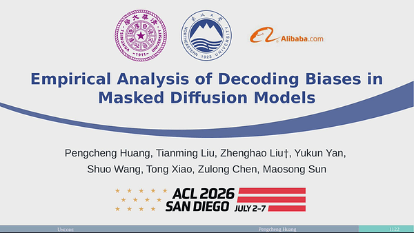 Empirical Analysis of Decoding Biases in Masked Diffusion Models