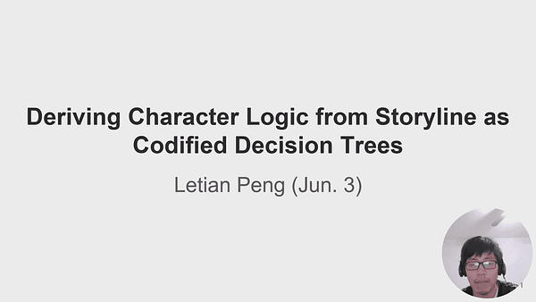 Deriving Character Logic from Storyline as Codified Decision Trees