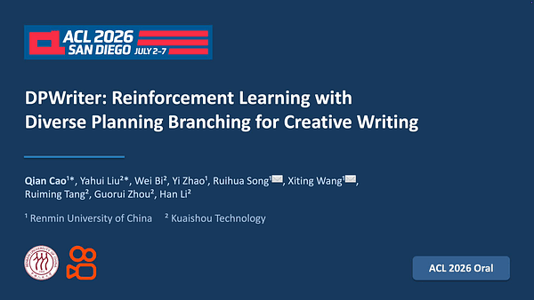 DPWriter: Reinforcement Learning with Diverse Planning Branching for Creative Writing