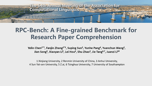 RPC-Bench: A Fine-grained Benchmark for Research Paper Comprehension
