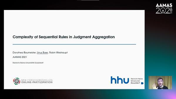 Complexity of Sequential Rules in Judgment Aggregation