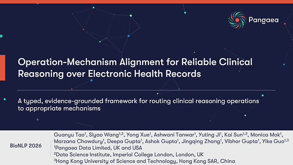 Operation-Mechanism Alignment for Reliable Clinical Reasoning over Electronic Health Records