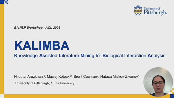 KALIMBA: Knowledge-Assisted Literature Mining for Biological Interaction Analysis