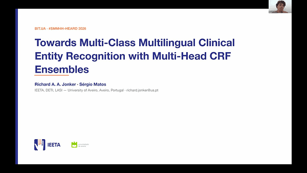 BIT.UA at #SMM4H–HeaRD 2026: Towards Multi-Class Multilingual
Clinical Entity Recognition with Multi-Head CRF Ensembles