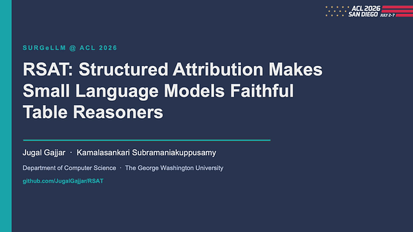 RSAT: Structured Attribution Makes Small Language Models Faithful Table Reasoners