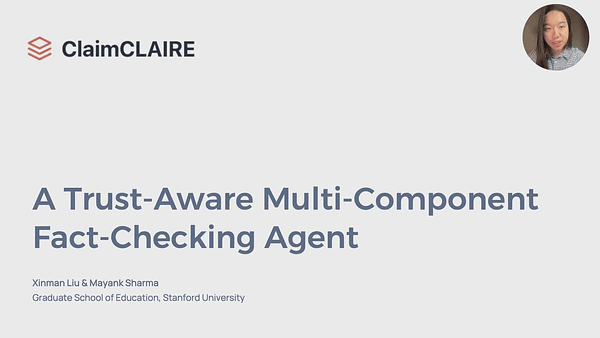 ClaimCLAIRE: A Trust-Aware Multi-Component Fact-Checking Agent for Open-World Claims