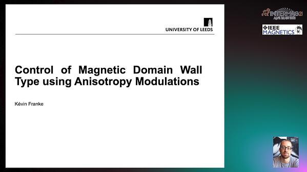  Control of Magnetic Domain Wall Type using Anisotropy Modulations