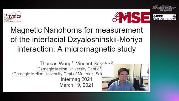  Magnetic Nano-horns for measurement of the interfacial Dzyaloshinskii-Moriya Interaction
