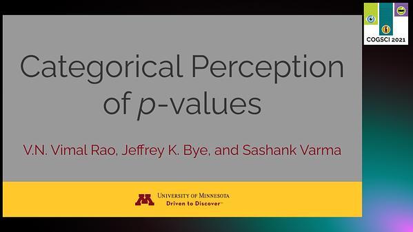 Categorical perception of p-values