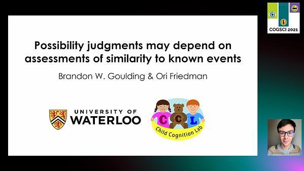 Possibility judgments may depend on assessments of similarity to known events