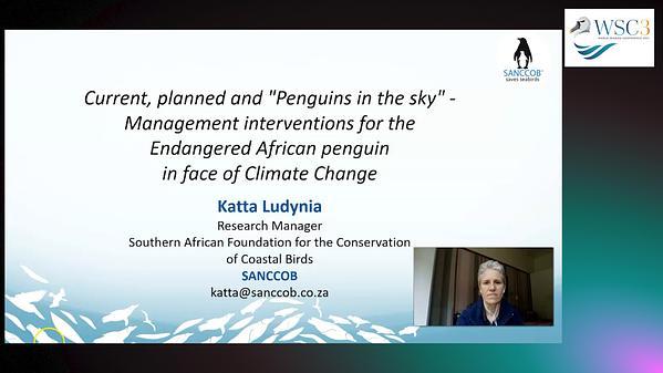 Current, planned and "Penguins in the sky" - Management interventions for the Endangered African penguin in face of Climate Change