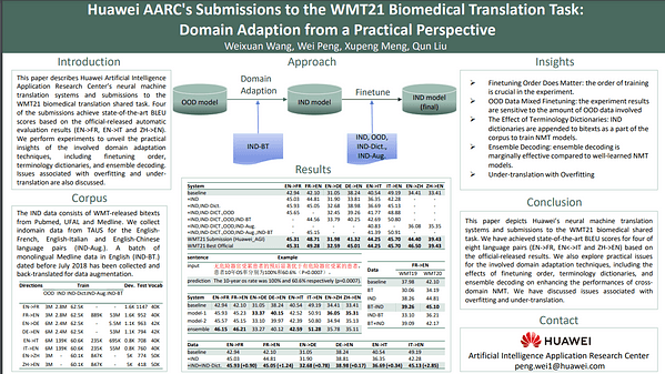 Huawei AARC's Submissions to the WMT21 Biomedical Translation Task: Domain Adaption from a Practical Perspective