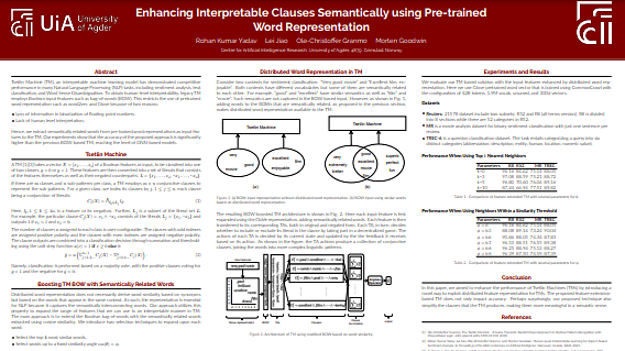 Enhancing Interpretable Clauses Semantically using Pretrained Word Representation