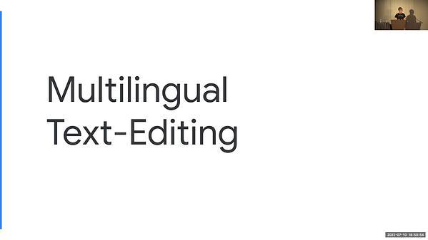 Multilingual Text-Editing